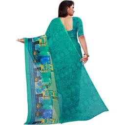 KALINI Women's Geometric Printed Saree image 4