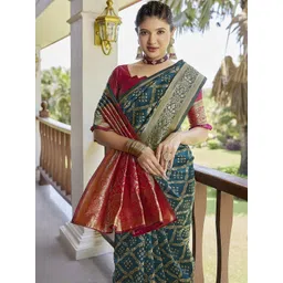 KALINI Woven Design Silk Blend Banarasi Saree-picture-19