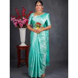 KALINI Woven Design Silk Blend Designer Banarasi Saree-picture-28