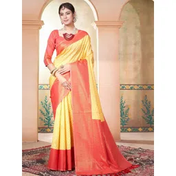 KALINI Woven Design Silk Blend Kanjeevaram Saree-picture-29