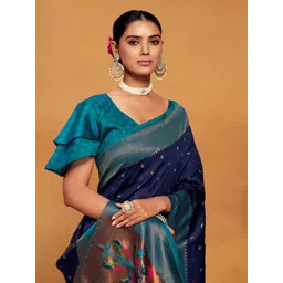 KALINI Woven Design Silk Blend Paithani Saree-picture-14