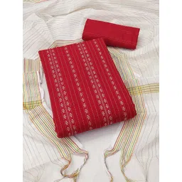 KALINI Woven Design Striped Unstitched Dress Material-picture-11