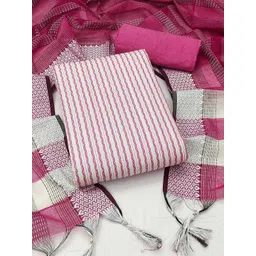 KALINI Woven Design Striped Unstitched Dress Material image 1