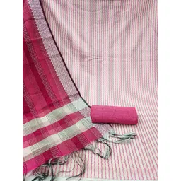 KALINI Woven Design Striped Unstitched Dress Material image 2