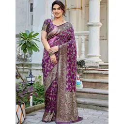 KALINI Woven Design Zari Art Silk Handloom Banarasi Saree-picture-23