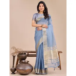 KALINI Woven Design Zari Organza Saree-picture-34