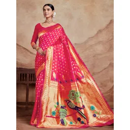 KALINI Woven Design Zari Paithani Saree-picture-12