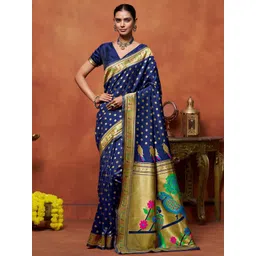 KALINI Woven Design Zari Paithani Saree image 4