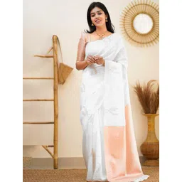 KALINI Woven Design Zari Silk Blend Banarasi Saree-picture-20