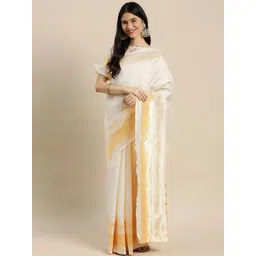 KALINI Woven Design Zari Silk Blend Banarasi Saree-picture-18