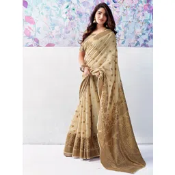 KALINI Woven Design Zari Silk Cotton Banarasi Saree-picture-12