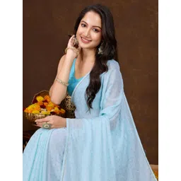 KALINI Zari Poly Chiffon Patola Saree-picture-19