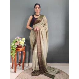 KALINI Zari Satin Ready to Wear Jamdani Saree-picture-27