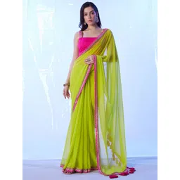Kalista Embellished Sequinned Pure Georgette Saree-picture-24