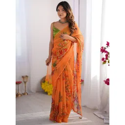 Kalista Floral Printed Organza Saree-picture-17