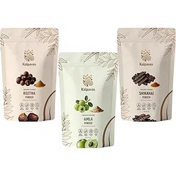 Kalpavas Reetha + Amla + Shikakai Powder | 100% Natural Hair Cleanser & Strengthener | For Strong, Shiny & Dandruff-Free Hair | No Chemicals & Preservatives (100g x 3 = 300g Combo)-picture-32