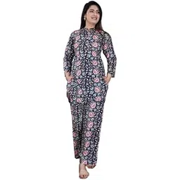 kalphem Women's Rayon Co-Ord Set, Top and Pant, Casual Designer Print, Relaxed Fit Casual Co Ords Women Wear Fashionable for Party-picture-26