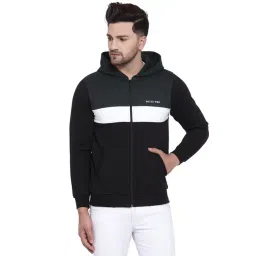 Kalt Black & Green Full Sleeves Hooded Sweatshirt-picture-28