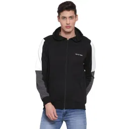 Kalt Black Full Sleeves Hooded Sweatshirt-picture-39