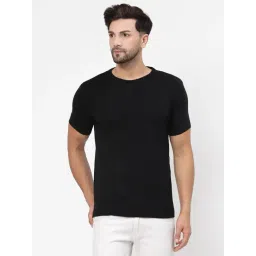 Kalt Black Regular Fit Striped T-Shirt-picture-36