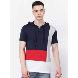 Kalt Colourblocked Hooded T-shirt-picture-25