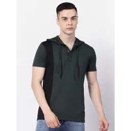 Kalt Colourblocked Hooded T-shirt-picture-23