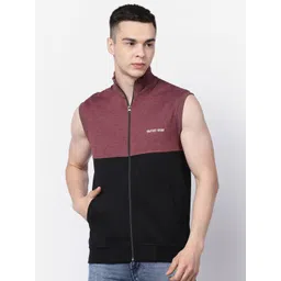 Kalt Colourblocked Mock Collar Sleeveless Sweatshirt-picture-11