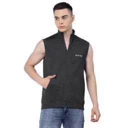 Kalt Dark Grey Melange Regular Fit Jacket-picture-24