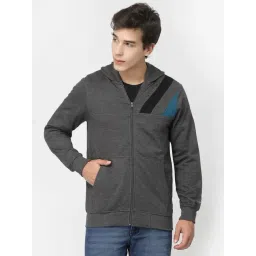Kalt Dark Grey Regular Fit Hooded Sweatshirt-picture-19