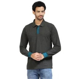 Kalt Dark Grey Regular Fit Polo T-Shirt-picture-26