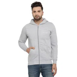 Kalt Grey Regular Fit Hooded SweatShirt-picture-13