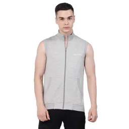 Kalt Light Grey Melange Regular Fit Jacket-picture-36