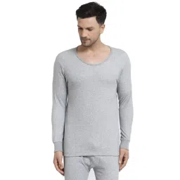 Kalt Light Grey Regular Fit Thermal Top-picture-21