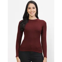 Kalt Maroon Cotton Top-picture-10