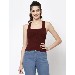 Kalt Maroon Cotton Top image 1