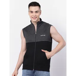 Kalt Men Colourblocked Kangaroo Pocket Fleece Sweatshirt-picture-16