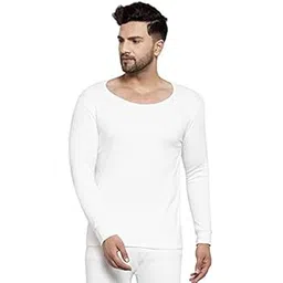 kalt Men Round Neck Thermal Top(Off White)-picture-11