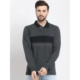 Kalt Men Striped Polo Collar Pockets T-shirt-picture-32