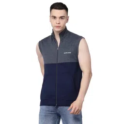 Kalt Navy Melange Regular Fit Jacket-picture-19