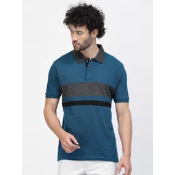Kalt Striped Polo Collar T-shirt-picture-32