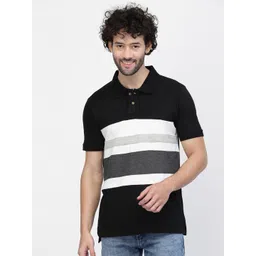 Kalt Striped Regular Fit Polo Collar T-shirt-picture-23