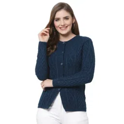 Kalt Teal Cable Design Sweater-picture-16