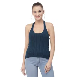 Kalt Teal Cotton Top-picture-29
