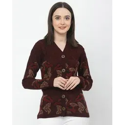 kalt Women Floral Cardigan with Button Closure-picture-33