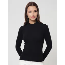 Kalt Women Ribbed Long Sleeves Pullover-picture-32