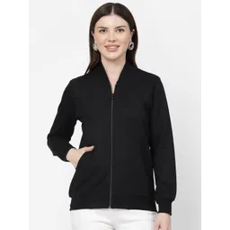 Kalt Women Solid High Neck Sweatshirt-picture-16