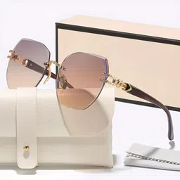 kalveera Gradient, UV Protection Cat-eye, Butterfly, Rectangular, Over-sized, Aviator Sunglasses (Free Size)-picture-28