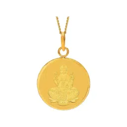 Kalyan Jewellers 24k (999) Purity Goddess Lakshmi Gold Coin Pendant 5 Gms-picture-38