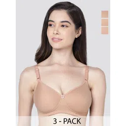 Kalyani Cherry Pack of 3 Full Coverage Lightly Padded Everyday Bra with All Day Comfort-picture-29