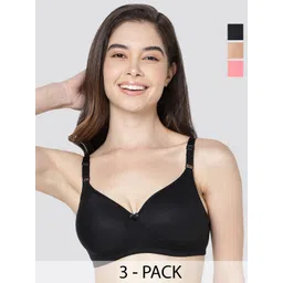 Kalyani Cherry Pack of 3 Full Coverage Lightly Padded Everyday Bra with All Day Comfort-picture-21
